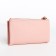 Women's wallet on the button, pink color