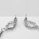 Hanging earrings with the ode "Odyssey" Ellipse, white color in silver