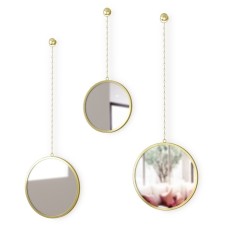 A set of round mirrors Dima, brass, 3 pcs.