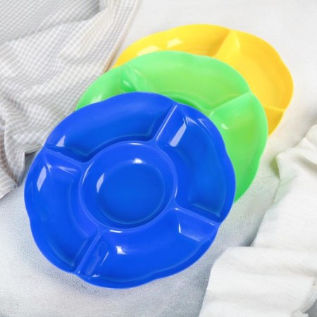 Menzhitsa Round Dolyana "Rainbow", 5 sections, 24 × 2 cm, color mix-4