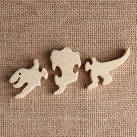 Harvesting for the creativity of the mini puzzle "dimetrodon", wood, 12.3x5.7 cm-1