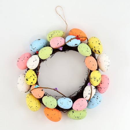 Easter decor "Wreath of bright eggs" 21 × 21 × 5 cm-4