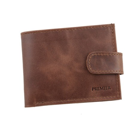Male purse, valve department, brown color
