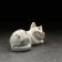 Porcelain figurine "Kotya Musya", gray, 9cm