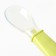 Spoon for children silicone for feeding, green color