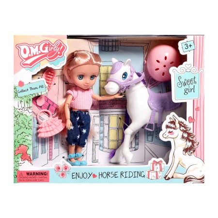 Masha doll with a horse and accessories, mix-12