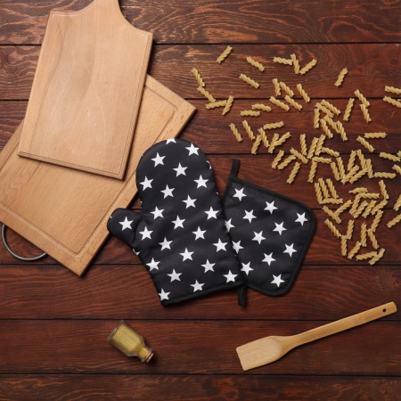 Set kitchen stars mittens-output 20x28cm, severity 17x17cm, 35% x/l, 65% of the p/e-8