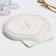 Ceramic dish for serving "sea shell", 27 x 25 cm, white color