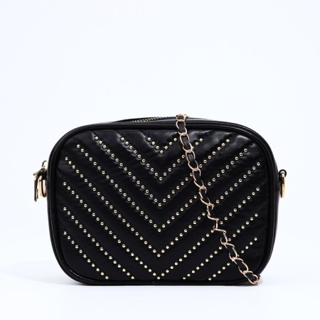 Bag Cross-Bodi with a zipper, black color