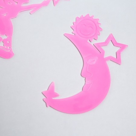 Phosphorus sticker "Fairy and month" with adhesive pads set 29.5x25 cm-6