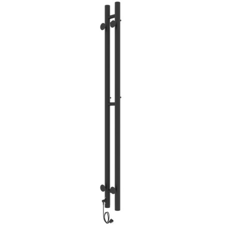 Two electric heated towers Laris Prime ChKCh, 80x1200 mm, 2 crossbars, right, black-14