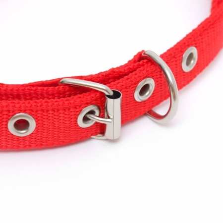 Collar "Comfort" Combined, 45 x 2 cm, Osh 30-39 cm, red-3