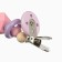 Holder for the nipple - dummy "ring", wooden, pink color