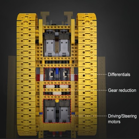 Radio -controlled designer "Construction bulldozer", 2826 parts, scale 1:17-10