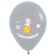 Latex ball 12 "" From DR! Animal cosmonauts ", pastel, assorted, 1-sided, set 25 pcs., Mix