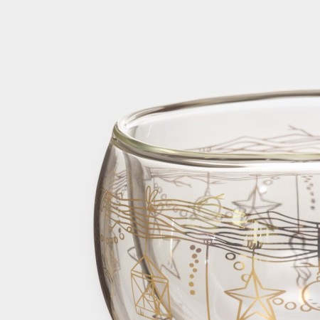 Glass mug with double walls Magistro “Lidi. Garland ", 300 ml-1