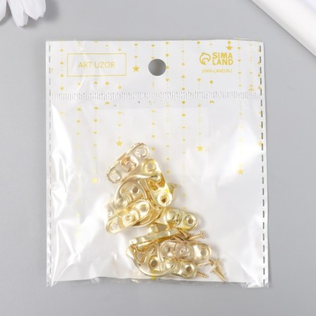 Castle Metal for the box "hook" gold set 4 pcs 2.7x2.5 cm-5