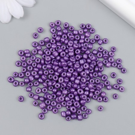 Glass beads 6/0 "purple" makarun, gloss 450 g-1