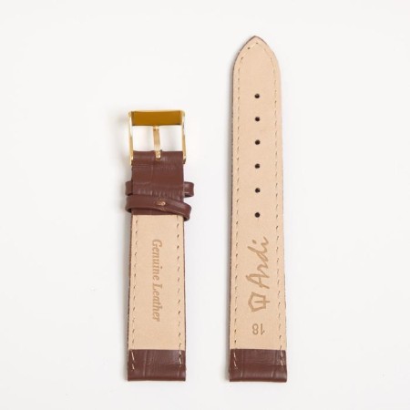 Watch strap, male, 18 mm, harness 75 mm, larynx 115 mm, genuine leather-2