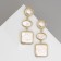 Earrings with pearls "harbor" Consciousness, geometry, color gold