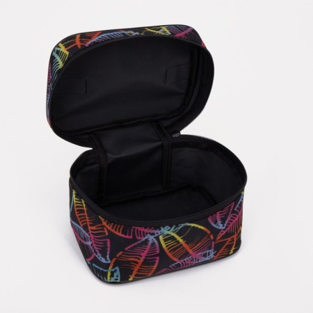 Cosmetic bag with lightning, black color-2