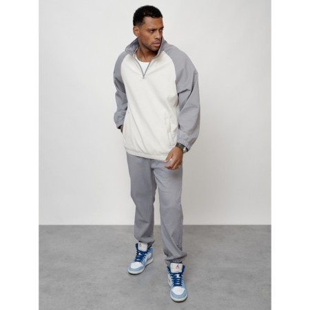 Male tracksuit, size 52, gray color-12