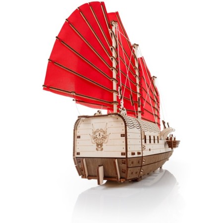 A prefabricated model of wood “Ship with sails. Junk"-6