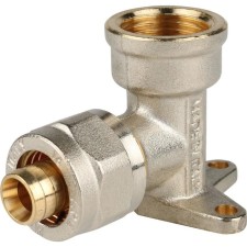 Угольник STOUT SFS-0008-001216, 1/2"х16 мм, с креплением, для металлопласт. труб, винтовой