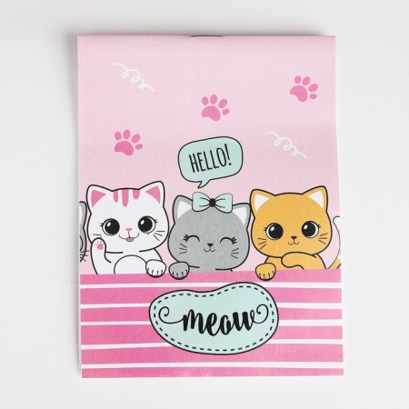 Gift set for the girl "kittens", bag, notebook-3
