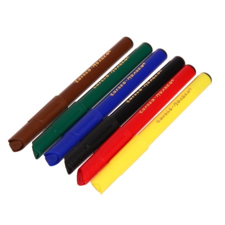 Flomasters 6 colors "Kalyak-Malyak", a ventilated cap, fat-6