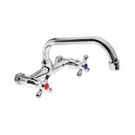 Kitchen mixer Zein Z2485, wall, pour 20 cm, Crane Box Brass 1/2 ", Chrome-3