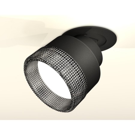A set of a built -in rotary lamp with composite crystal Ambrella Light, Techno, XM8102541, Black Sand Color-1