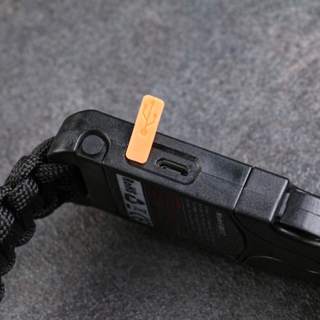 5B1 survival bracelet (paracord - 3 m, compass, whistle, fire, lantern), black-6