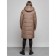 Coat insulated winter female, size 44, brown color