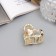 Hair crab "Avery style" heart, 3 cm, gold