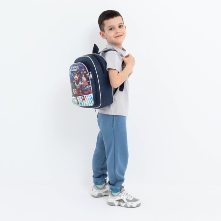 Baby backpack on lightning, blue color-3
