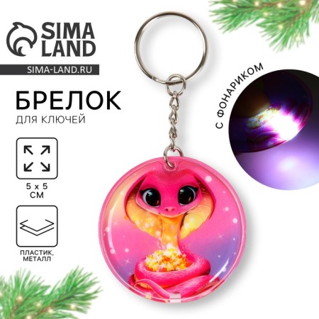 New Year's keychain with a flashlight for the keys "New Year: New Year's Lights" 5 x 10 cm
