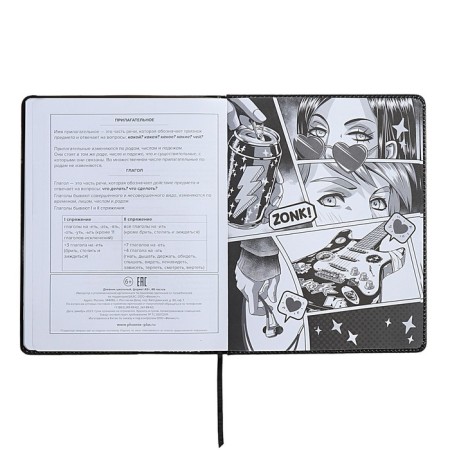 Universal Grade 1-11 Diary, 48 sheets "Girl 2", solid cover of artificial leather, lies, universal cheat sheet, block 80 g/m2-11