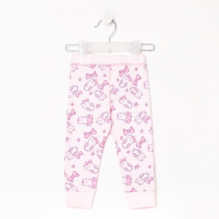 Pants for children, pink/owl color, height 68 cm-1
