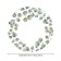 The tablecloth “Eucalyptus branches”, round, oxford, elastic band, size 140x140 cm, diameter 105-120 cm
