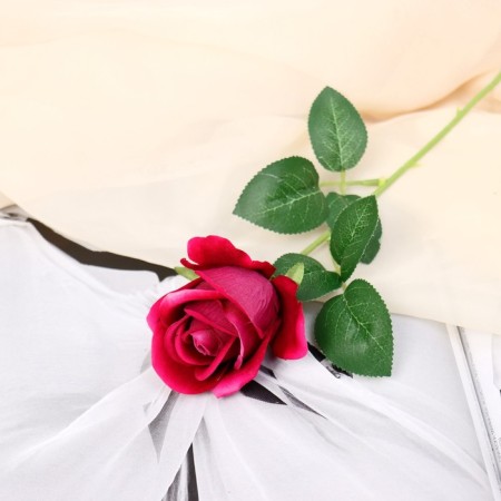 Artificial flowers "Rose charm" 6x46 cm, raspberry