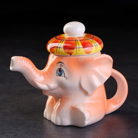 Porcelain kettle "Elephant Mitya"-1