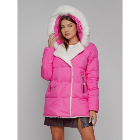 Winter jacket female, size 50, pink color-6