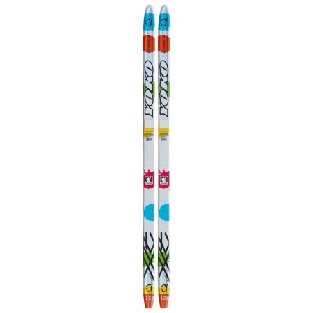 Plastic skis, 120 cm, with a notch, the color of mix-6