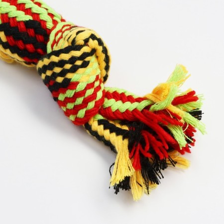 Cable toy with a squeak inside, up to 25 cm, mix of flowers-2