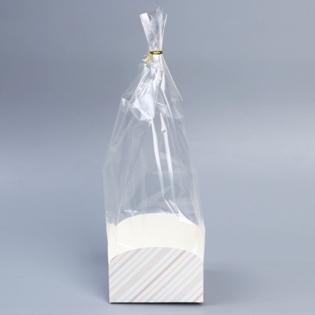 Gift package with a box, packaging, “with the best wishes”, 12 x 12 x 40 cm-2