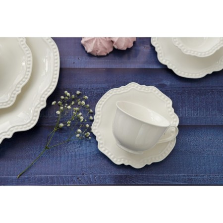 Tea steam porcelain Magistro "suite", 2 items: 280 ml mug, saucer d = 15.5 cm, white color-8
