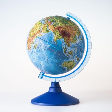 Physical relief Globus “Classic Euro”, diameter 250 mm, with backlighting from batteries