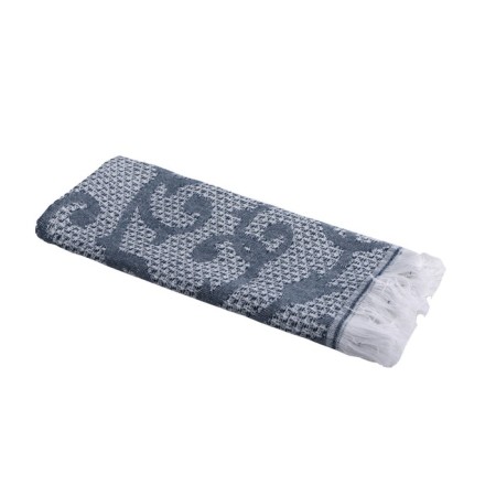 Waffle towel with fringe "monogram", size 40x60 cm-1