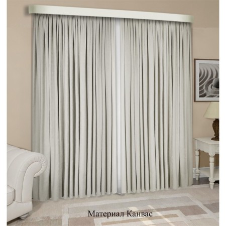 Set of curtains "Canvas", size 200x250 cm, 2 pcs, color gray-1
